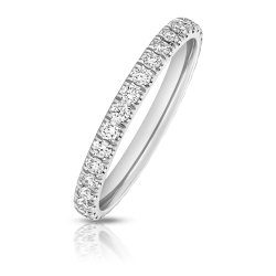Lab Grown Diamond Set Wedding Ring In 18ct White Gold 