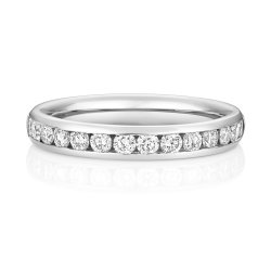 Lab Grown Diamond Set Wedding Ring In 18ct White Gold 