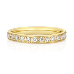 Lab Grown Diamond Set Wedding Ring In 18ct Gold 