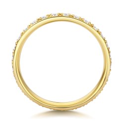 Lab Grown Diamond Set Wedding Ring In 18ct Gold 