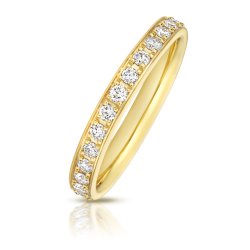 Lab Grown Diamond Set Wedding Ring In 18ct Gold 