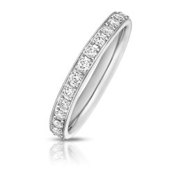 Lab Grown Diamond Set Wedding Ring In 18ct White Gold 