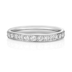 Lab Grown Diamond Set Wedding Ring In 18ct White Gold 