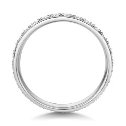 Lab Grown Diamond Set Wedding Ring In 18ct White Gold 