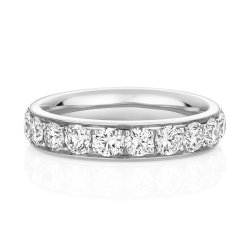 Lab Grown Diamond Set Wedding Ring In 18ct White Gold 