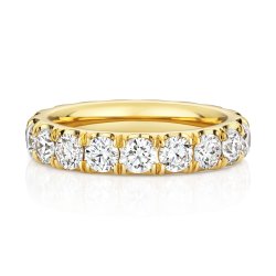 Lab Grown Diamond Set Wedding Ring In 18ct Gold 