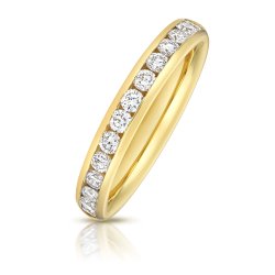 Lab Grown Diamond Set Wedding Ring In 18ct Gold 