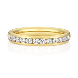 Lab Grown Diamond Set Wedding Ring In 18ct Gold 