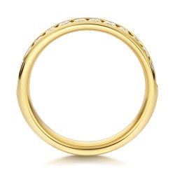 Lab Grown Diamond Set Wedding Ring In 18ct Gold 