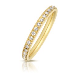 Lab Grown Diamond Set Wedding Ring In 18ct Gold 