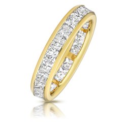 Lab Grown Diamond Set Wedding Ring In 18ct Gold 
