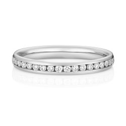 Lab Grown Diamond Set Wedding Ring In 18ct White Gold 