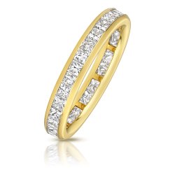Lab Grown Diamond Set Wedding Ring In 18ct Gold 
