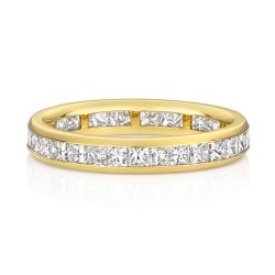 Lab Grown Diamond Set Wedding Ring In 18ct Gold 