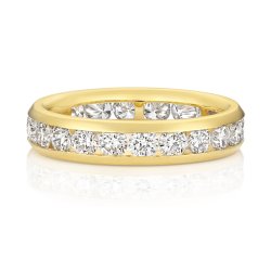 Lab Grown Diamond Set Wedding Ring In 9ct Gold 