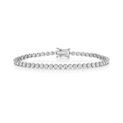Lab Grown Diamond Bracelet  In 18ct White Gold 