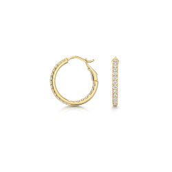 Lab Grown Diamond Hoops In 18ct Gold 