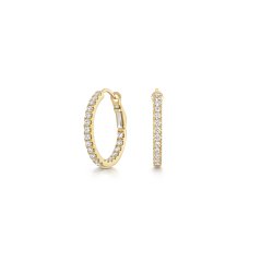 Lab Grown Diamond Hoops In 18ct Gold 