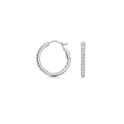 Lab Grown Diamond Hoops In 18ct White Gold 