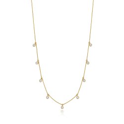 Lab Grown Diamond Chain Necklace In 18ct Gold 