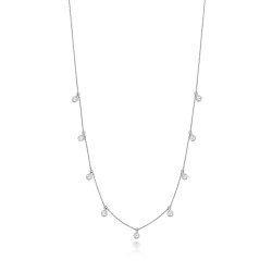 Lab Grown Diamond Chain Necklace In 18ct White Gold 