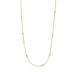 Lab Grown Diamond Chain Necklace In 18ct Gold 