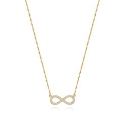 Lab Grown Diamond Infinity Necklace In 9ct Gold 