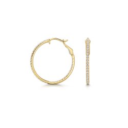 Lab Grown Diamond Hoops In 18ct Gold 