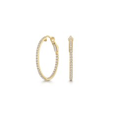 Lab Grown Diamond Hoops In 18ct Gold 