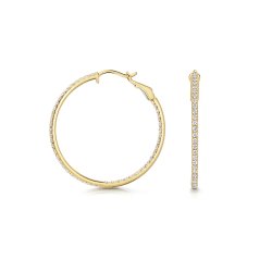 Lab Grown Diamond Hoops In 18ct Gold 