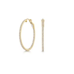 Lab Grown Diamond Hoops In 18ct Gold 