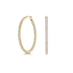 Lab Grown Diamond Hoops In 18ct Gold 