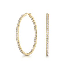 Lab Grown Diamond Hoops In 18ct Gold 