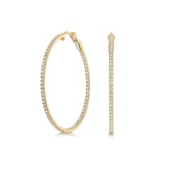 Lab Grown Diamond Hoops In 18ct Gold 