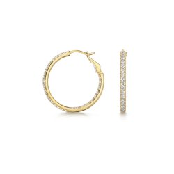 Lab Grown Diamond Hoops In 18ct Gold 