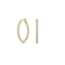 Lab Grown Diamond Hoops In 18ct Gold 