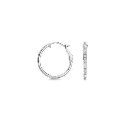 Lab Grown Diamond Hoops In 18ct White Gold 