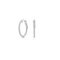 Lab Grown Diamond Hoops In 18ct White Gold 