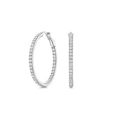 Lab Grown Diamond Hoops In 18ct White Gold 