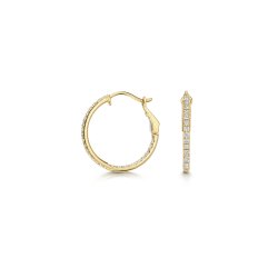 Lab Grown Diamond Hoops In 18ct Gold 