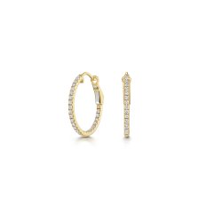 Lab Grown Diamond Hoops In 18ct Gold 