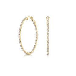 Lab Grown Diamond Hoops In 18ct Gold 