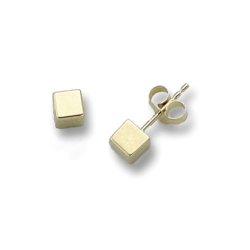 9ct Gold Cube Studs 