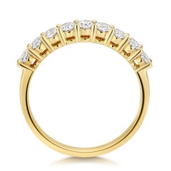 Lab Grown Diamond Oval Half Eternity In 18ct Gold 