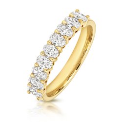 Lab Grown Diamond Oval Half Eternity In 18ct Gold 
