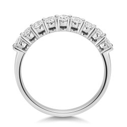 Lab Grown Diamond Oval Half Eternity In Platinum 