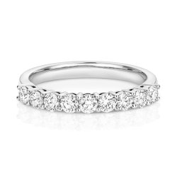 Lab Grown Claw Set Eternity Ring In 18ct White Gold 