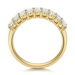 Lab Grown Diamond Emerald Cut Half Eternity In 18ct Gold 