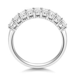 Lab Grown Diamond Emerald Cut Half Eternity In Platinum 
