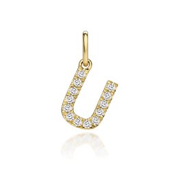Lab Grown Diamond Initial Pendant In 9ct Gold 